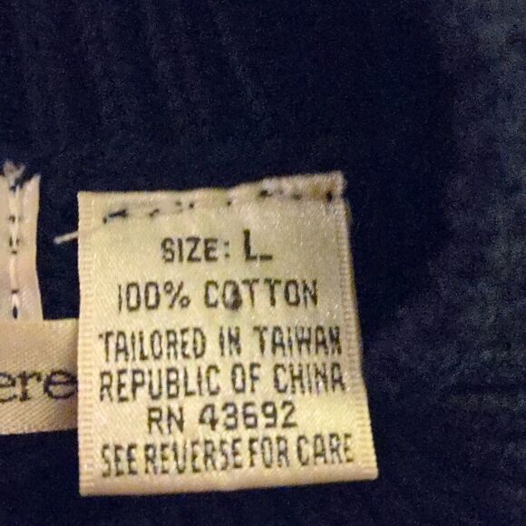 LE MODA Hand embroidered blue knit sweater with pearl details size Large - Picture 5 of 7